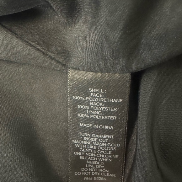 Express Black Faux Leather Moto Jacket Asymmetrical Zip Corset Lace-Up Details M - Picture 10 of 14